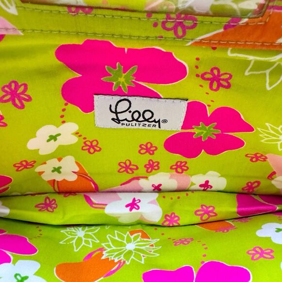Lilly Pulitzer‎ Floral Clutch Wristlet Wallet Soft Cotton Bright Colorful Cute - Picture 8 of 15